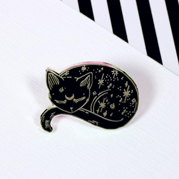 Mystical Cat Enamel Pin by Punky Pins - stoneandcoshop
