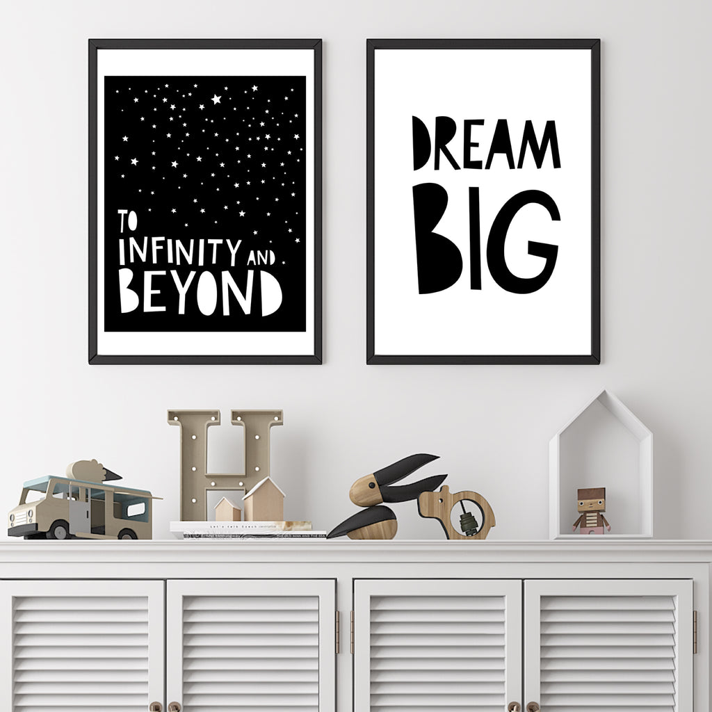 Mono Dream Big - A4 Print By Mini Learners - stoneandcoshop