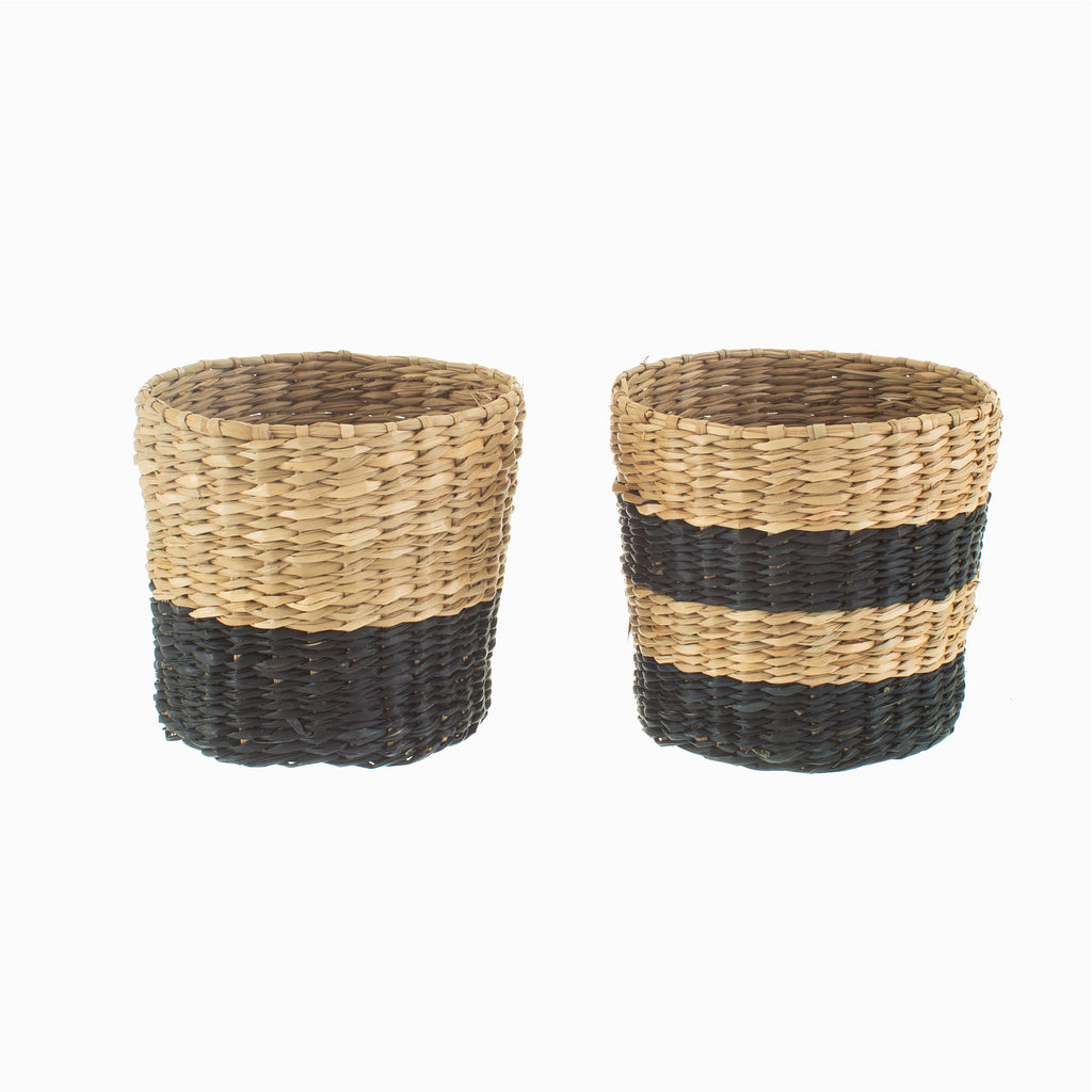 Natural Seagrass Mini Plant Pots Set Of Two - stoneandcoshop