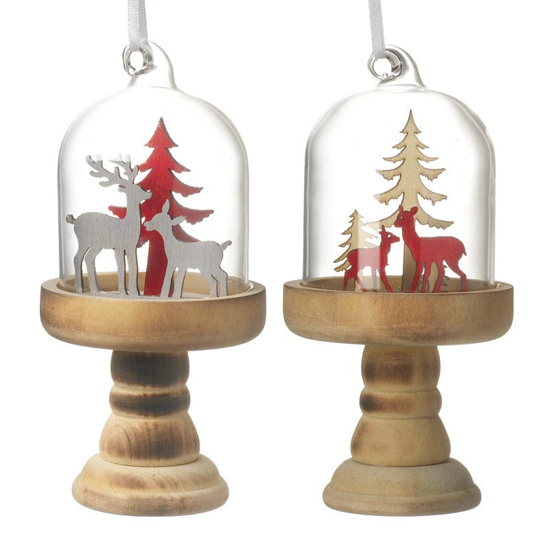 Rustic winter hanging glass dome - stoneandcoshop