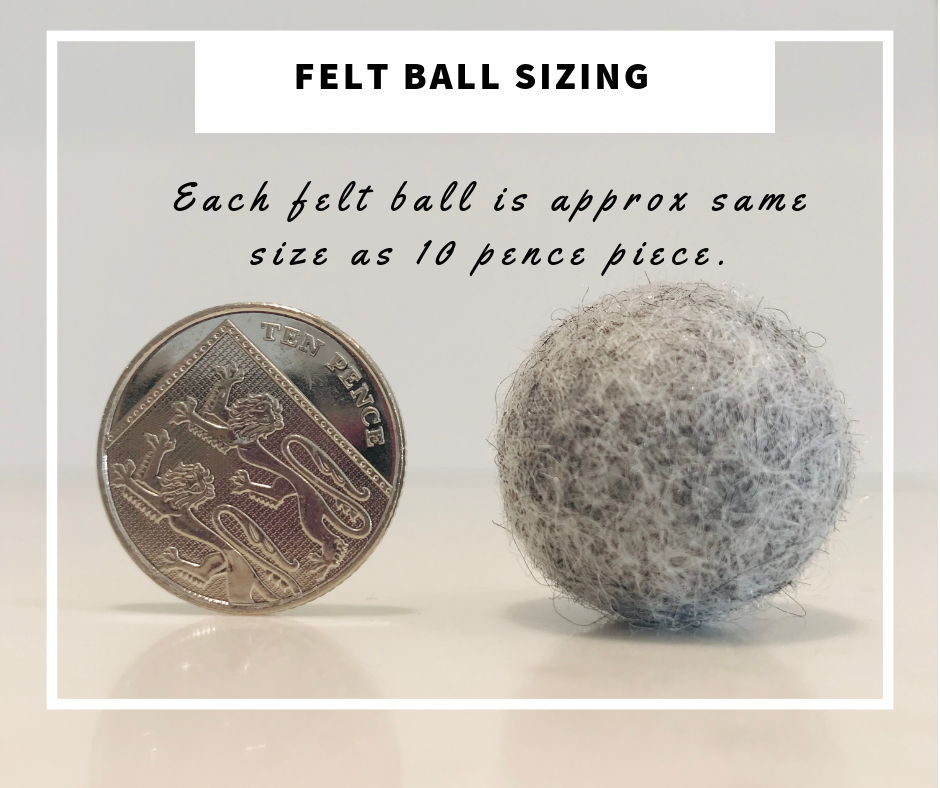 Felt Ball Pom Pom Garland - Red and White - stoneandcoshop