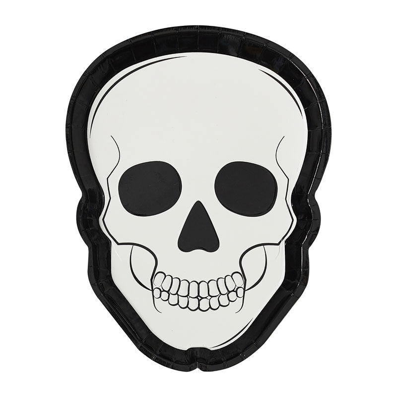 Skulled Shaped Paper Halloween Plates