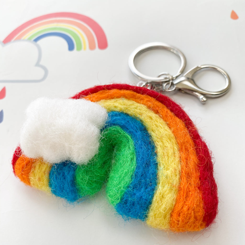 Rainbow Keyring Bag Charm