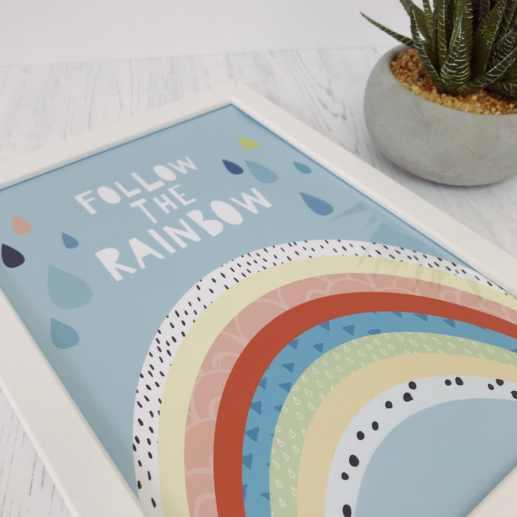 Follow The Rainbow A4 Print By Mini Learners - stoneandcoshop