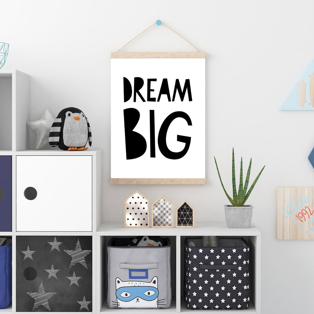 Mono Dream Big - A4 Print By Mini Learners - stoneandcoshop