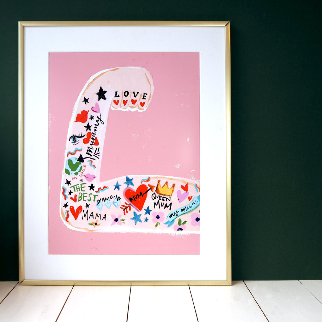 Mum Strong Arm A4 print by Eleanor Bowmer - stoneandcoshop
