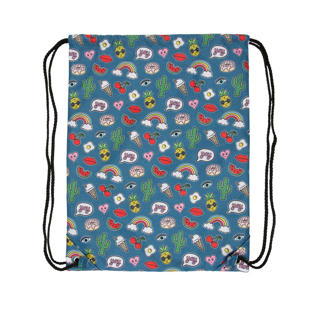 Patches and Pins Drawstring Childrens Bag - stoneandcoshop