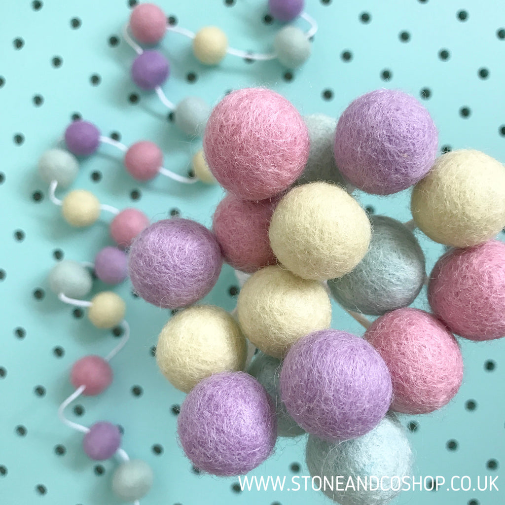 Stone and Co Felt Ball Posy in Pastel Heaven - stoneandcoshop